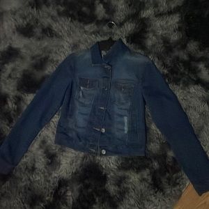 Jean jacket with pockets, button up